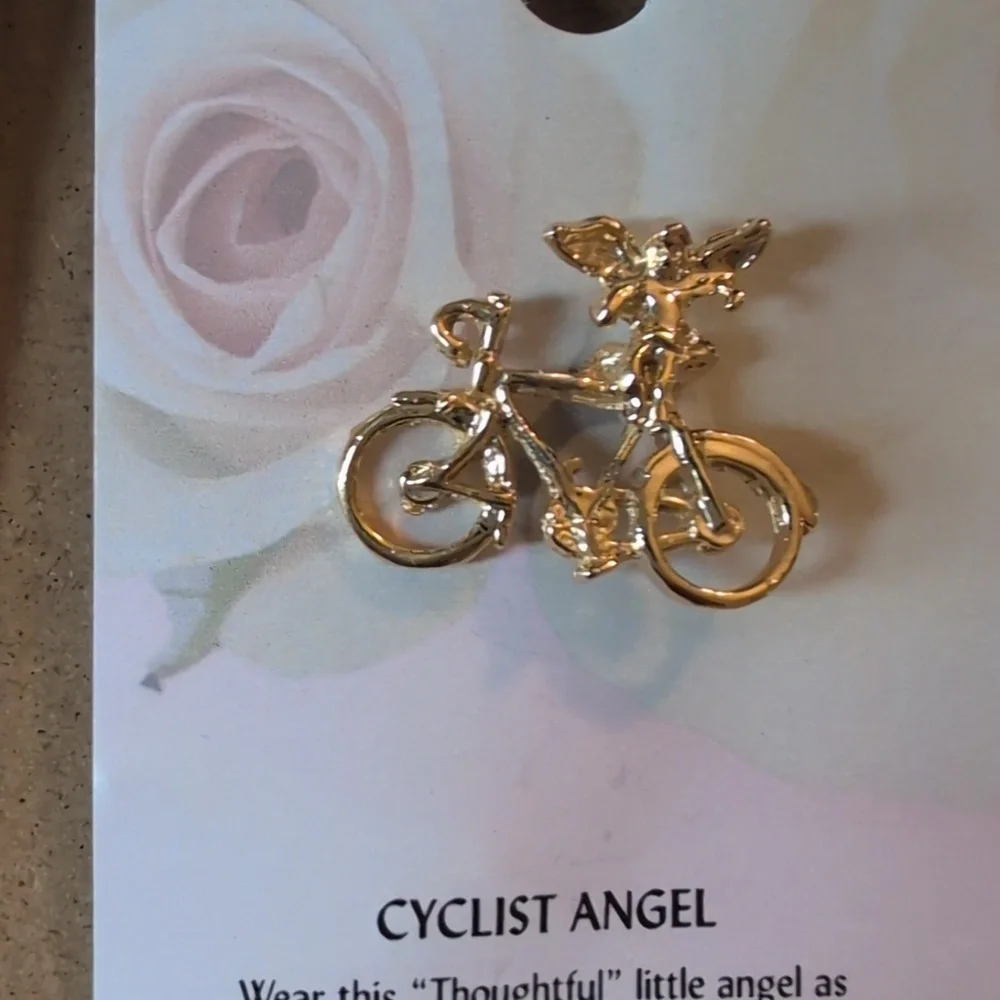 Vintage Gold tone Angels tack Pin Set of 6